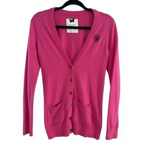 Gilly Hicks by Abercrombie & Fitch Pink Cardigan Sweater Preppy Academia Y2K‎ S